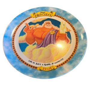 Zeus Melamine’s Dinner Plate, Disney’s Hercules (1997 Mc Donald’s)